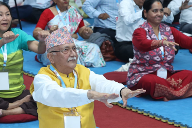 दशौँ राष्ट्रिय योग दिवसका अवसरमा सम्माननीय प्रधानमन्त्रीको शुभकामना सन्देश